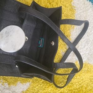 Purse-black; leather; large